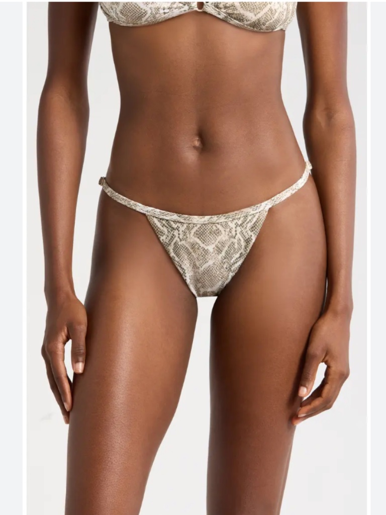 Good American Perfect Fit Snake Print Bikini Bottom Size Xl